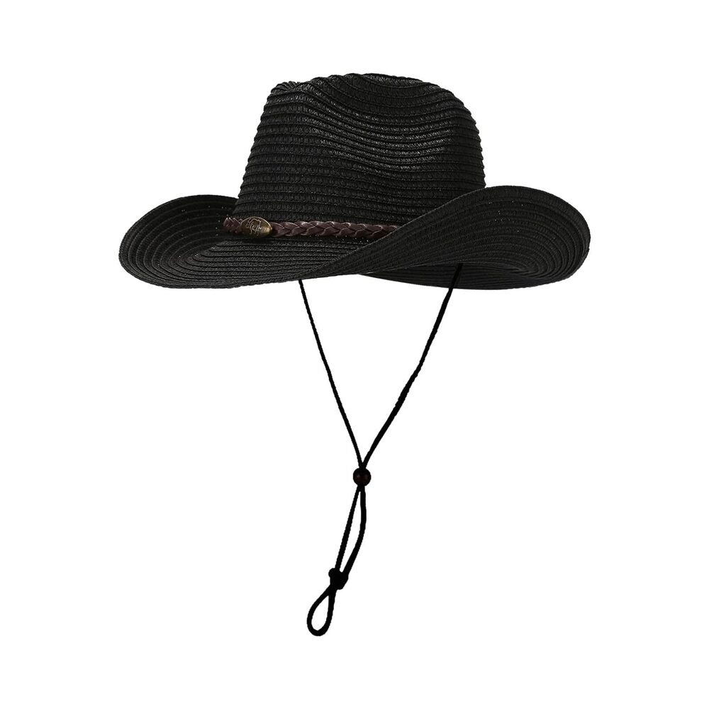 2529 &'s Straw Cowboy Hats Western Cowgirl Hat for Holiday Woven Sun Hat